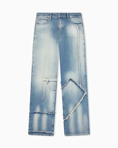 Armani Exchange Relaxed-fit Jeans In Pigmented Denim In Blue
