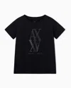 Armani Exchange Relaxed Fit T-shirts In Black