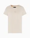 Armani Exchange Relaxed Fit T-shirts In Beige
