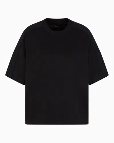 Armani Exchange Relaxed Fit T-shirts In Black