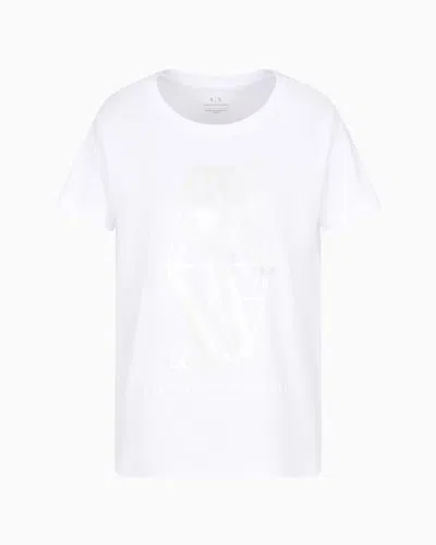 Armani Exchange Relaxed Fit T-shirts In White