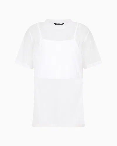 Armani Exchange Relaxed Fit T-shirts In White
