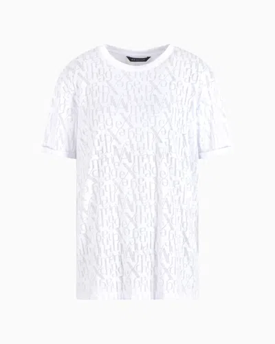 Armani Exchange Relaxed Fit T-shirts In White