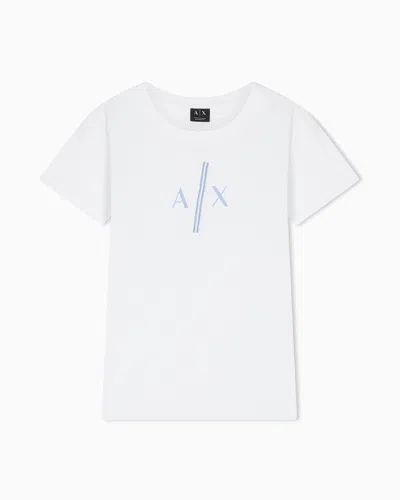Armani Exchange Relaxed Fit T-shirt In Cotton Jersey In White
