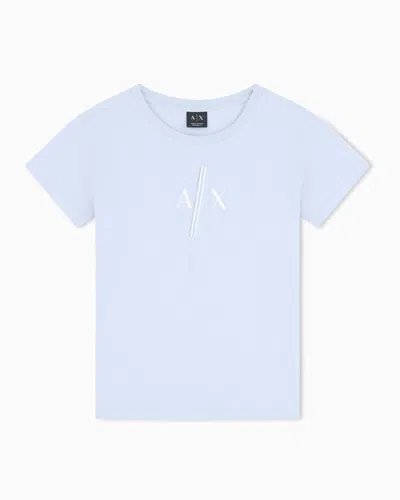 Armani Exchange Relaxed Fit T-shirt In Iconic Cotton Jersey In Blue