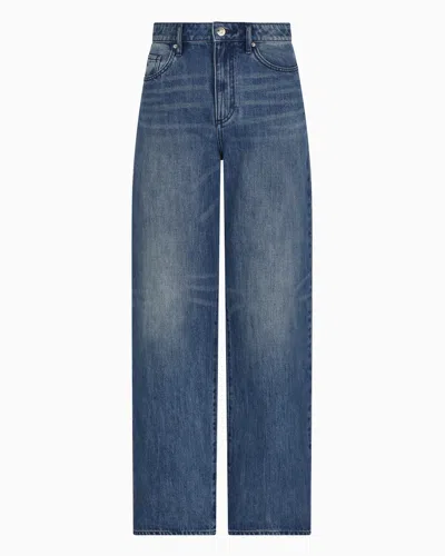 Armani Exchange Relaxed Jeans In Blue