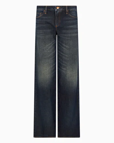 Armani Exchange Relaxed Jeans In Blue