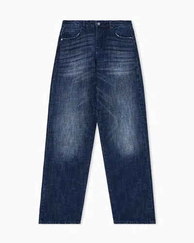 Armani Exchange Relaxed Jeans In Blue