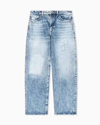 Armani Exchange Relaxed Jeans In Blue