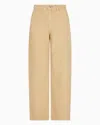 Armani Exchange Asv Cotton And Lyocell Dye Denim Relaxed Fit Jeans In Camel