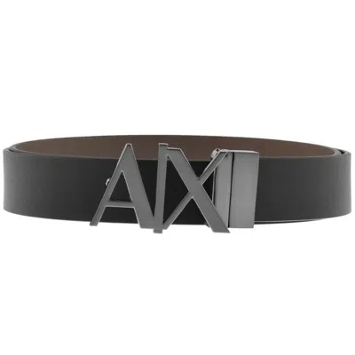 Armani Exchange Reversible Belt Black Brown