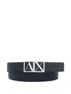Armani Exchange Reversible Belt In Blue