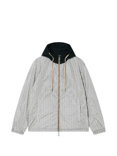 Armani Exchange Reversible Hooded Jacket In Multi