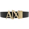 Armani Exchange Reversible Plate Belt Black