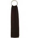 Armani Exchange Ribbed Scarf In Brown