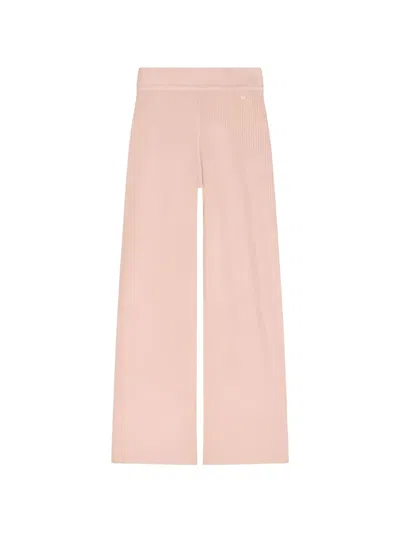 Armani Exchange Ribbed Trousers In Pink