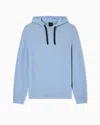 Armani Exchange Rice Stitch Hooded Sweater In Blue