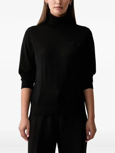 Armani Exchange Roll-neck Sweater In Black