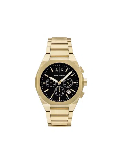 Armani Exchange Round Face 42mm In Gold
