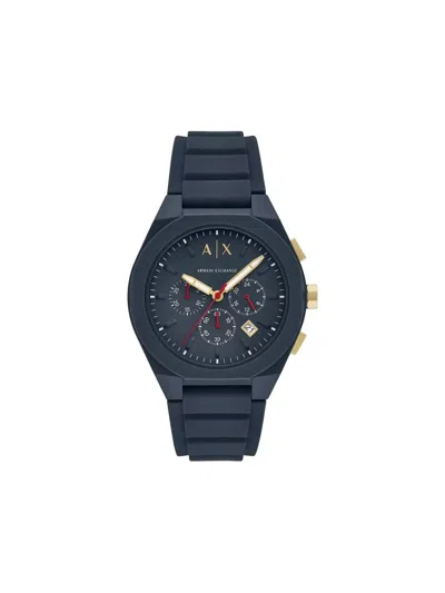 Armani Exchange Round Face 44mm In Blue