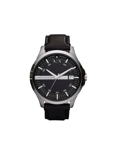 Armani Exchange Round Face 46mm In Black