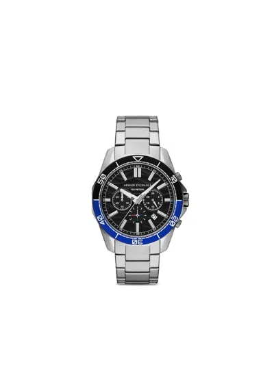Armani Exchange Round-face Set 44mm In Metallic