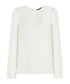 Armani Exchange Round-neck Pullover Shirt In White