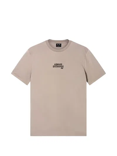 Armani Exchange Round-neck T-shirt In Neutral