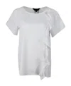 Armani Exchange Round-necked T-shirt In White