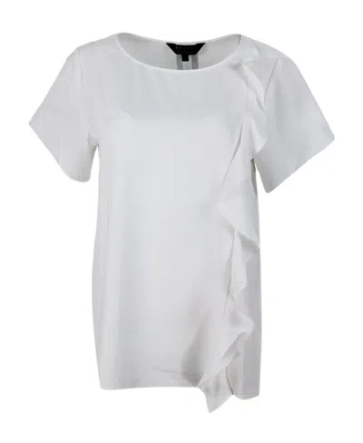 Armani Exchange Round-necked T-shirt In White