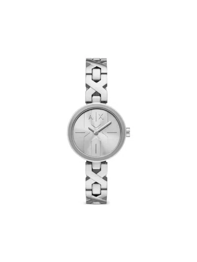 Armani Exchange Round-shape 46mm Watch In Silver