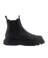 Armani Exchange Round Toe Boots In Black