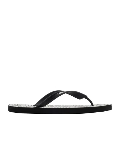 ARMANI EXCHANGE ROUND TOE FLIP FLOPS