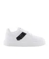 Armani Exchange Round Toe Low-top Casual Shoes In Black