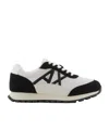 Armani Exchange Round Toe Low-top Sneakers In Black