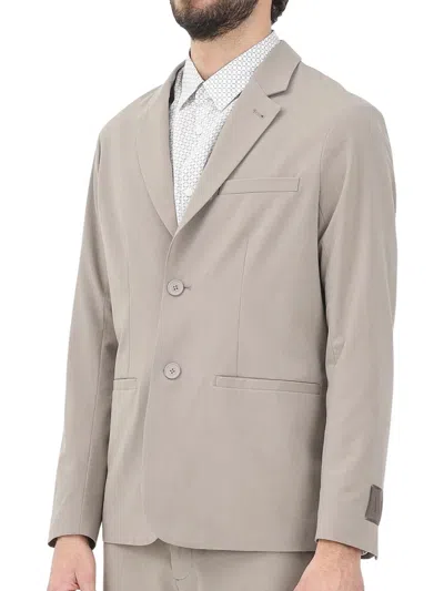ARMANI EXCHANGE ROUNDED BLAZER - TAUPE
