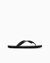 Armani Exchange Rubber Flip Flops With Logo Writing In Black