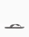 Armani Exchange Rubber Flip Flops With Logo Writing In Grey