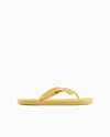 Armani Exchange Rubber Flip Flops With Logo Writing In Yellow