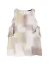 Armani Exchange Ruffled Blouse In Multi