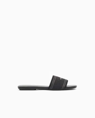 Armani Exchange Sandals In Black