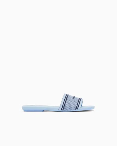 Armani Exchange Sandals With Braided Straps In Blue