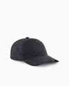 Armani Exchange Satin Fabric Visor Hat With Logo In Navy Blue