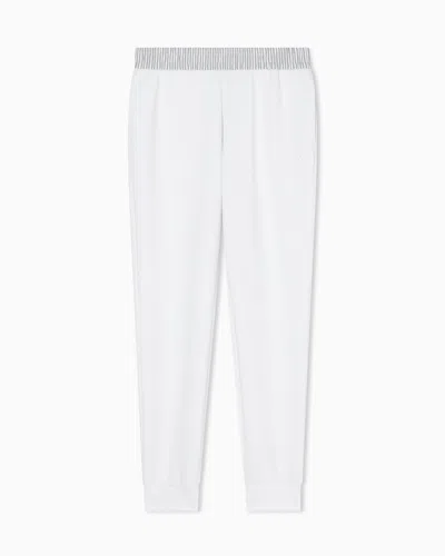 Armani Exchange Scuba Fabric Jogger Pants In White