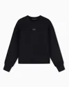 Armani Exchange Scuba Stretch Crew Neck Sweatshirt In Black