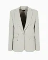 Armani Exchange Single-breasted Blazer In Grey