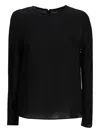 Armani Exchange Semi-transparente Bluse In Black