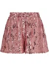 Armani Exchange Sequin-embellished Shorts In Purple