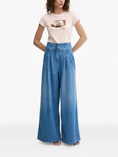 Armani Exchange Sequin Graphic T-shirt In Neutral