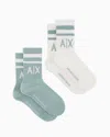 Armani Exchange Set Mit 2 Paar Socken Aus Baumwollmischung Mit Logo In Hellblau